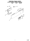 CONTROL PANEL PARTS Diagram and Parts List for KUDR02FSBL2  KitchenAid Dishwasher
