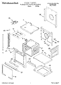 OVEN Diagram and Parts List for KEBI171DBL6  KitchenAid Wall Oven