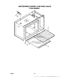 MICROWAVE CABINET AND SHELF Diagram and Parts List for KEMI300WBL1  KitchenAid Microwave Oven Combo