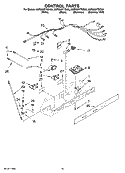 CONTROL PARTS Diagram and Parts List for KSRX25FTSS00  KitchenAid Refrigerator