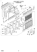 CABINET Diagram and Parts List for R183A1  Whirlpool Air Conditioner