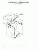DRYER SUPPORT AND WASHER PARTS Diagram and Parts List for LTG5243DQ9  Whirlpool Washer Dryer Combo