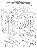LINER, LIT\OPTIONAL Diagram and Parts List for RT14GDXBW10  Roper Refrigerator