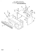 CABINET Diagram and Parts List for MH6110XEB0  Whirlpool Microwave