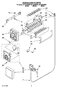 ICEMAKER PARTS Diagram and Parts List for ET1CHEXSQ01  Whirlpool Refrigerator