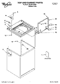 TOP AND CABINET PARTS Diagram and Parts List for 7MLBR4122PQ0  Whirlpool Washer