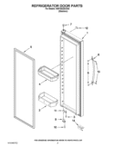REFRIGERATOR DOOR PARTS Diagram and Parts List for WSF26D2EXS02  Whirlpool Refrigerator