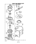 PUMP AND MOTOR Diagram and Parts List for SHU99053  Whirlpool Dishwasher