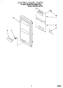 CONTROL PANEL, LITERATURE Diagram and Parts List for RM280PXBB2  Whirlpool Microwave Oven Combo