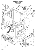 CABINET PARTS Diagram and Parts List for IJ72003  Inglis Dryer
