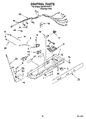 CONTROL PARTS Diagram and Parts List for KSRD22FKST17  KitchenAid Refrigerator