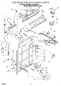 CONTROLS AND REAR PANEL Diagram and Parts List for LSC9355BQ1  Whirlpool Washer