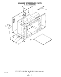 CABINET AND HINGE Diagram and Parts List for SM988PEPW0  Whirlpool Range