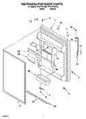 REFRIGERATOR DOOR PARTS Diagram and Parts List for ET2AHTXMT02  Whirlpool Refrigerator