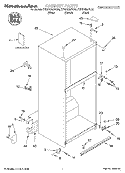 CABINET, LITERATURE Diagram and Parts List for KTRS19MJWH00  KitchenAid Refrigerator