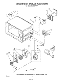 MAGNETRON AND AIRFLOW Diagram and Parts List for MW3000XP1  Whirlpool Microwave