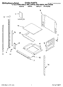 OVEN PARTS Diagram and Parts List for KBMC140HBT02  KitchenAid Microwave Oven Combo