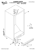 CABINET PARTS Diagram and Parts List for EV171NYMS02  Whirlpool Freezer