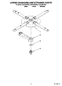 LOWER WASHARM AND STRAINER PARTS Diagram and Parts List for KUDU03STSS2  KitchenAid Dishwasher