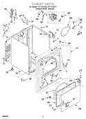 CABINET Diagram and Parts List for KGYS700JT1  KitchenAid Dryer