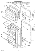 DOOR Diagram and Parts List for ET4CSKYKZ00  Whirlpool Refrigerator