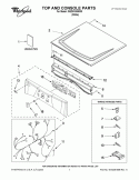 TOP AND CONSOLE PARTS Diagram and Parts List for WED9150WW0  Whirlpool Dryer