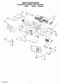 AIR FLOW PARTS Diagram and Parts List for MH2175XSS2  Whirlpool Microwave
