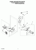 PUMP AND MOTOR PARTS, OPTIONAL PARTS (NOT INCLUDED) Diagram and Parts List for WFW9600TW02  Whirlpool Washer