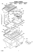 SHELF PARTS, OPTIONAL PARTS Diagram and Parts List for ET1CHKXKQ04  Whirlpool Refrigerator