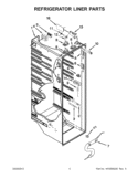 REFRIGERATOR LINER PARTS Diagram and Parts List for WRS950SIAH00  Whirlpool Refrigerator