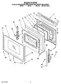 DOOR PARTS Diagram and Parts List for KERA205PSS5  KitchenAid Range