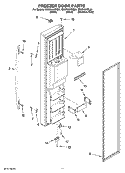 FREEZER DOOR PARTS Diagram and Parts List for ES5PHAXSB01  Whirlpool Refrigerator