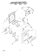 DISPENSER FRONT PARTS Diagram and Parts List for GD5SHAXLT02  Whirlpool Refrigerator