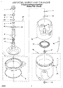 AGITATOR, BASKET AND TUB Diagram and Parts List for 4LSC9255AQ1  Whirlpool Washer