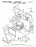 OVEN PARTS Diagram and Parts List for KEBK101SBL04  KitchenAid Wall Oven