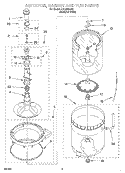 AGITATOR, BASKET, AND TUB Diagram and Parts List for LSQ8000JQ0  Whirlpool Washer