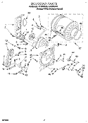 BULKHEAD Diagram and Parts List for LGC6646AQ2  Whirlpool Dryer