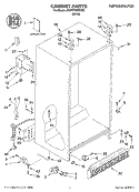 CABINET, LITERATURE Diagram and Parts List for 3KART700GW03  Whirlpool Refrigerator