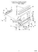 CONTROL PANEL Diagram and Parts List for KERC506HBT0  KitchenAid Range