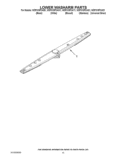 LOWER WASHARM PARTS Diagram and Parts List for WDF310PCAW1  Whirlpool Dishwasher
