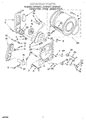 BULKHEAD Diagram and Parts List for LGR4634JQ1  Whirlpool Dryer