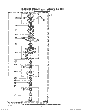 BASKET DRIVE AND BRAKE Diagram and Parts List for LC4600XKW0  Whirlpool Washer