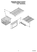 FREEZER SHELF PARTS Diagram and Parts List for KSSO48QTX00  KitchenAid Refrigerator