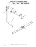 UPPER WASH AND RINSE PARTS Diagram and Parts List for WDF310PLAD1  Whirlpool Dishwasher