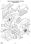 AIRFLOW AND CONTROL Diagram and Parts List for BHAC2530ES0  Whirlpool Air Conditioner