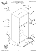 CABINET, LITERATURE Diagram and Parts List for ET21MMXJT00  Whirlpool Refrigerator