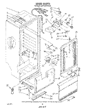 LINER Diagram and Parts List for EV190NXWN00  Whirlpool Freezer