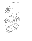 COOKTOP Diagram and Parts List for RS600BXV1  Whirlpool Range