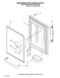REFRIGERATOR DOOR PARTS Diagram and Parts List for EB9FVHLWS02  Whirlpool Refrigerator