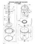 AGITATOR, BASKET AND TUB Diagram and Parts List for 3LBR5132BW1  Whirlpool Washer